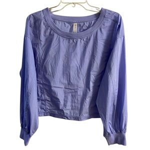 Daily Practice Anthropologie lilac pullover active top nylon oversized Small NWT
